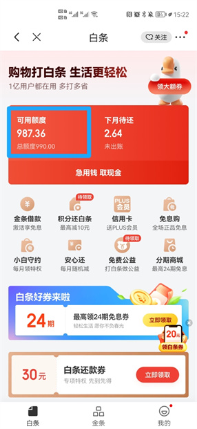 京东白条怎样还钱