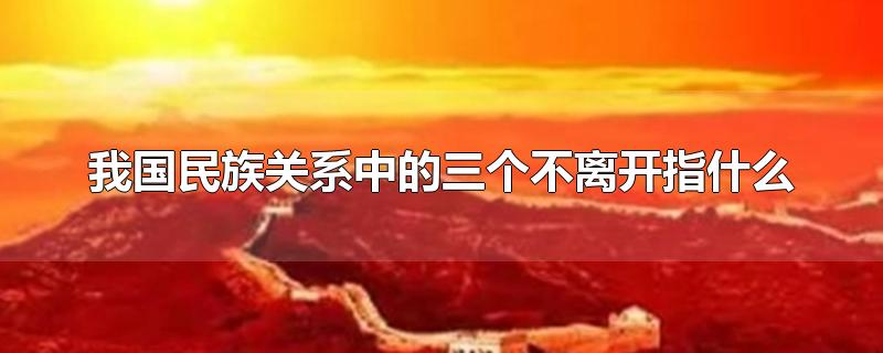 我国民族关系中的三个不离开指什么