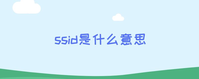 ssid是什么意思