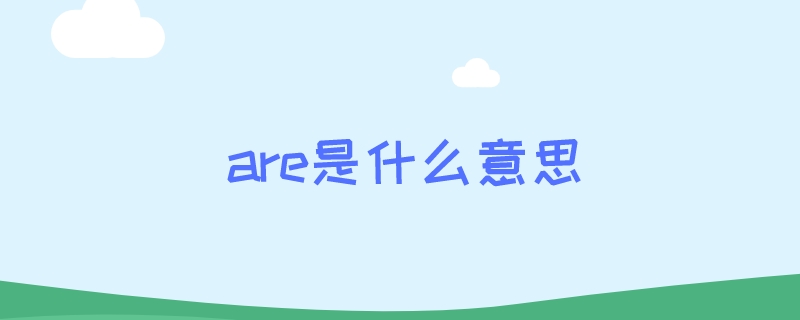 are是什么意思