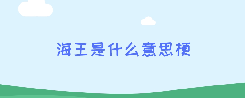 海王是什么意思梗