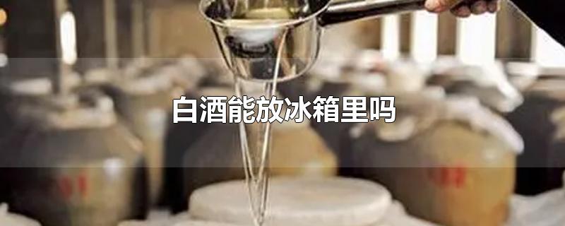 白酒能放冰箱里吗