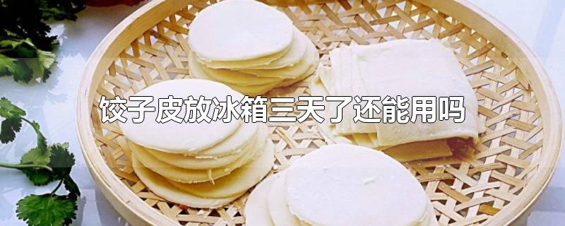 饺子皮放冰箱三天了还能用吗