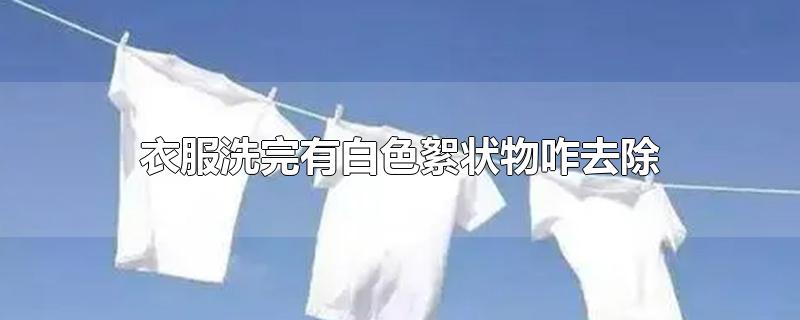 衣服洗完有白色絮状物咋去除