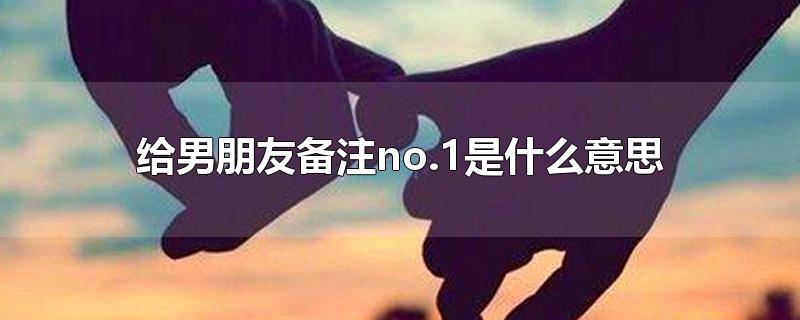 给男朋友备注no.1是什么意思