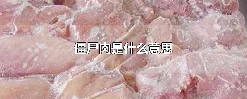 僵尸肉是什么意思