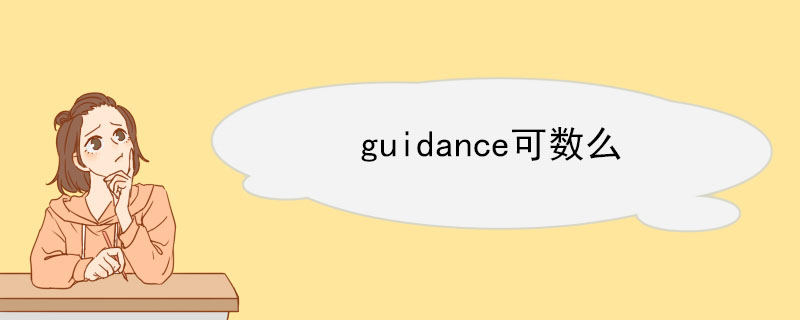 guidance可数么 guidance的例句