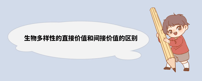 生物多样性的直接价值和间接价值的区别 直接价值