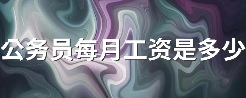 公务员每月工资是多少 薪资待遇好吗