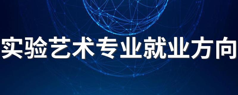 实验艺术专业就业方向 主要学什么