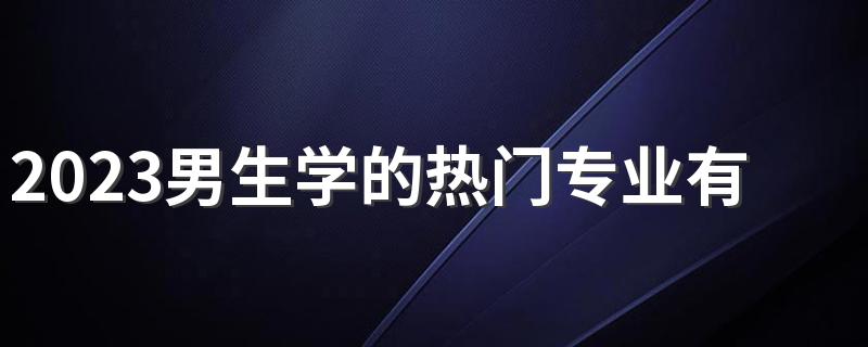 2023男生学的热门专业有哪些