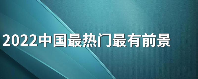 2022中国最热门最有前景十大行业有哪些