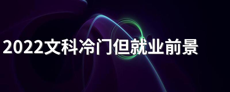 2022文科冷门但就业前景好的专业