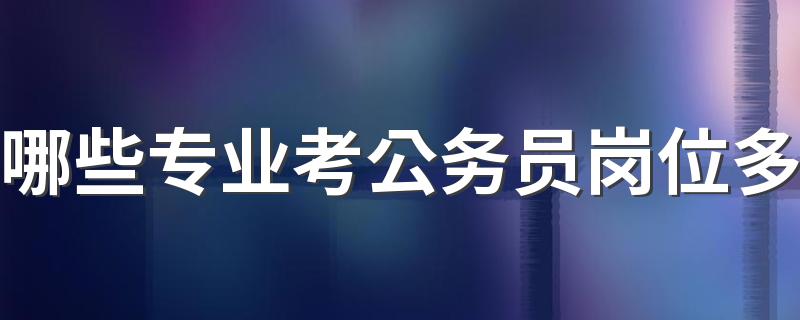 哪些专业考公务员岗位多 什么专业考公有优势