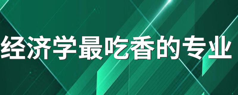 经济学最吃香的专业 2023挣的多前景好的专业