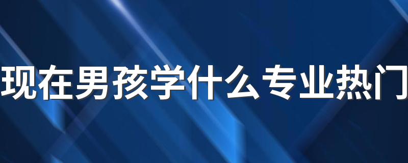 现在男孩学什么专业热门 就业前景好的专业