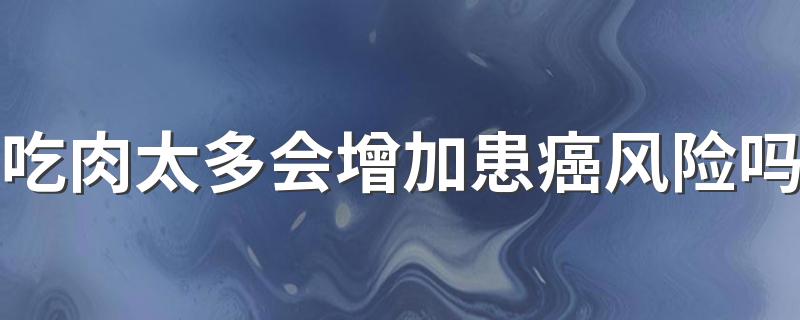 吃肉太多会增加患癌风险吗 哪些肉类产品致癌风险高