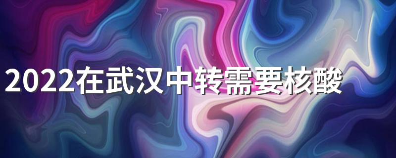 2022在武汉中转需要核酸检测证明吗 坐车经过中风险地区健康码会变色吗