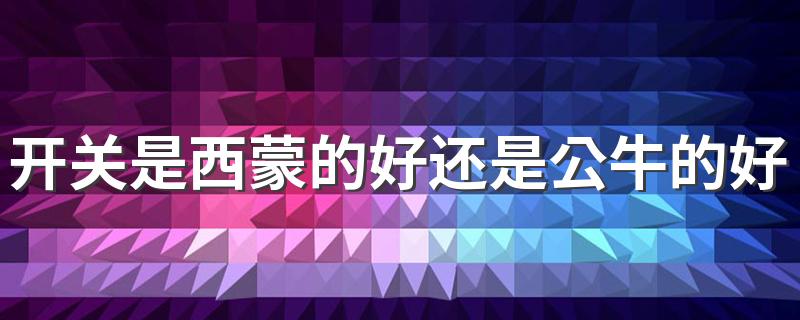 开关是西蒙的好还是公牛的好 一般家里选什么样的开关