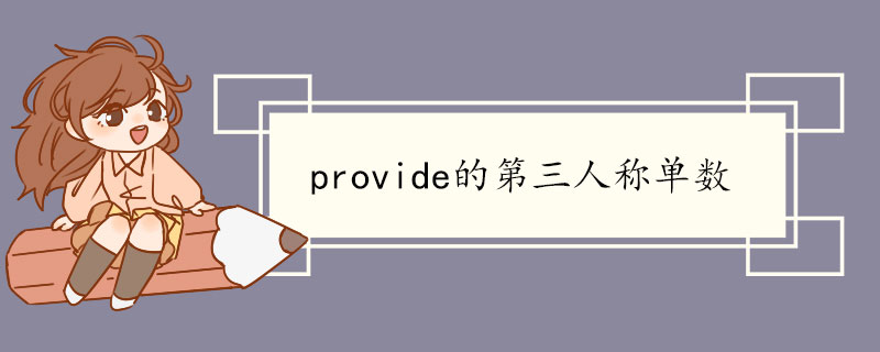 provide的第三人称单数 provide双语例句