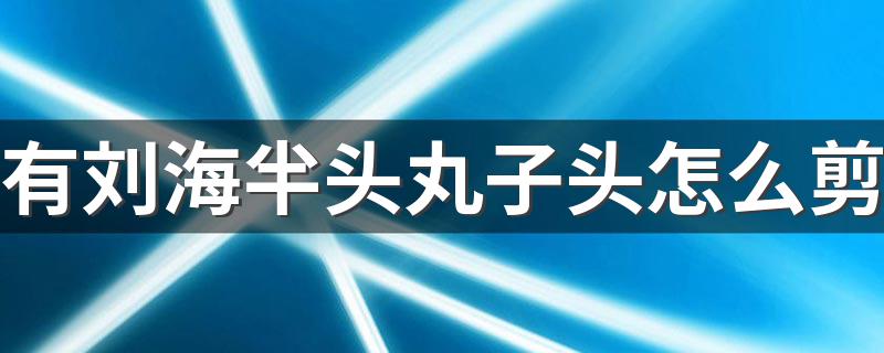 有刘海半头丸子头怎么剪 有什么步骤