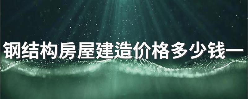 钢结构房屋建造价格多少钱一平方米 100平方钢架房需要多少钱