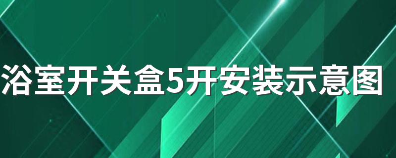 浴室开关盒5开安装示意图 5开浴霸开关接线图