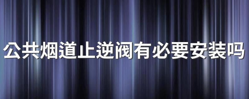 公共烟道止逆阀有必要安装吗 公共烟道止逆阀是塑料的好还是不锈钢的好