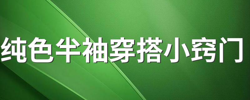 纯色半袖穿搭小窍门 纯色T恤如何穿搭比较好看