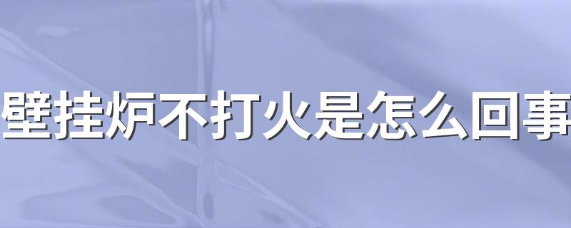 壁挂炉不打火是怎么回事 壁挂炉不打火原因和处理方法