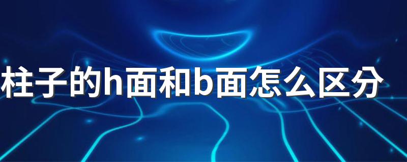 柱子的h面和b面怎么区分 是什么意思