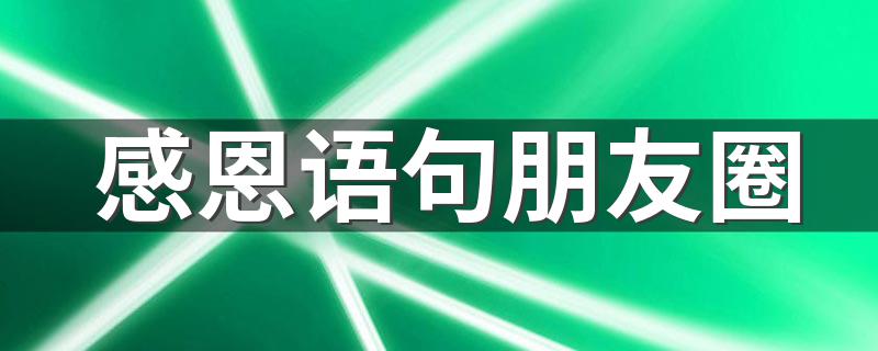 感恩语句朋友圈 发朋友圈对别人表达感恩的句子