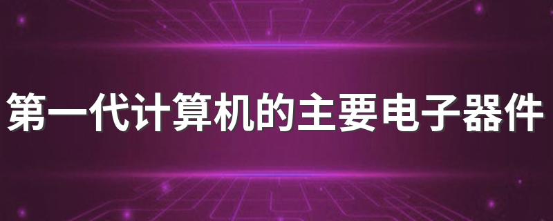 第一代计算机的主要电子器件采用的是什么 什么是第一代计算机