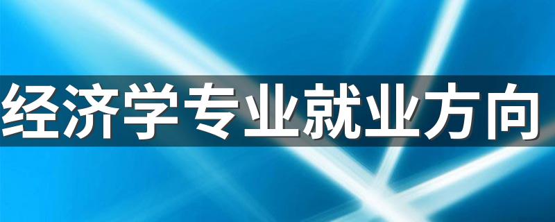 经济学专业就业方向 发展前景好吗