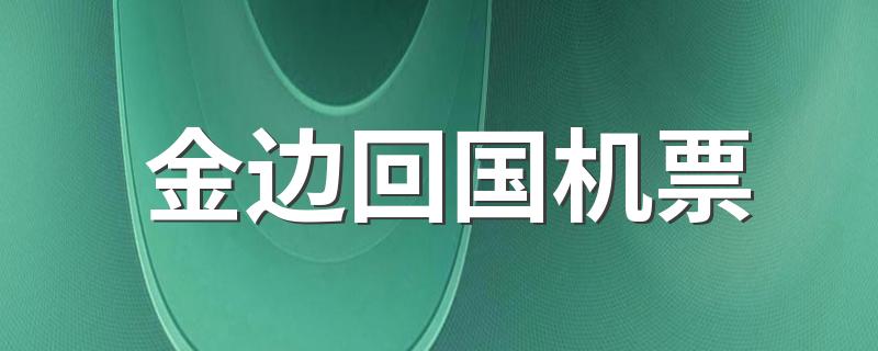 金边回国机票 金边回国航班