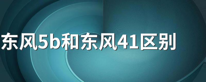 东风5b和东风41区别 东风5b和东风41差异