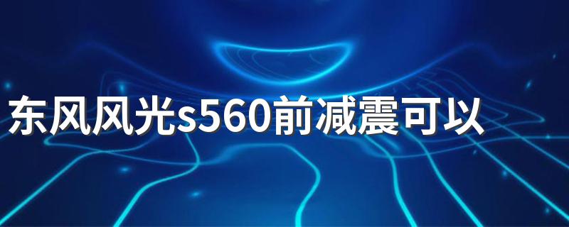 东风风光s560前减震可以换吗? 原来是这样