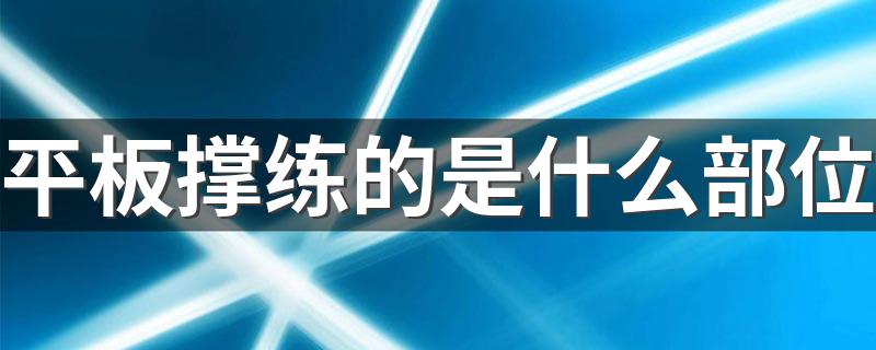 平板撑练的是什么部位 平板支撑可以锻炼哪里