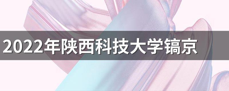 2022年陕西科技大学镐京学院招生简章