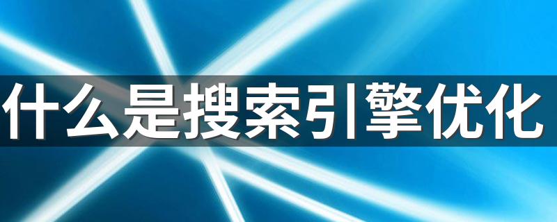 什么是搜索引擎优化 搜索引擎优化简述