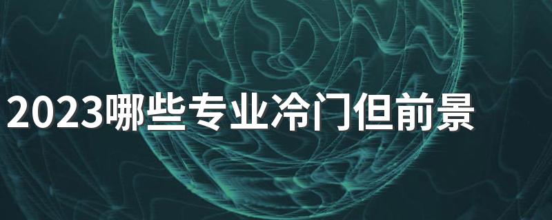 2023哪些专业冷门但前景火爆 什么专业吃香