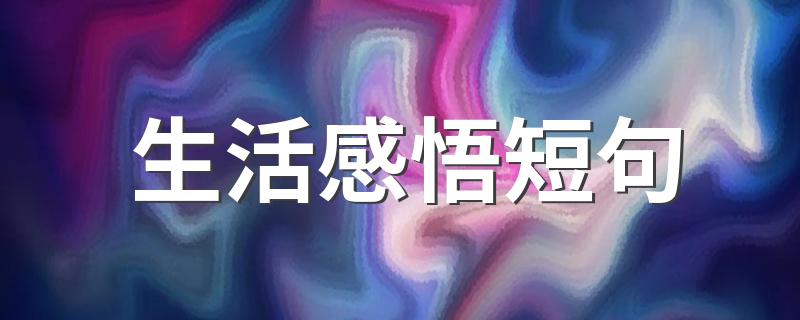 生活感悟短句 生活感悟短句有哪些