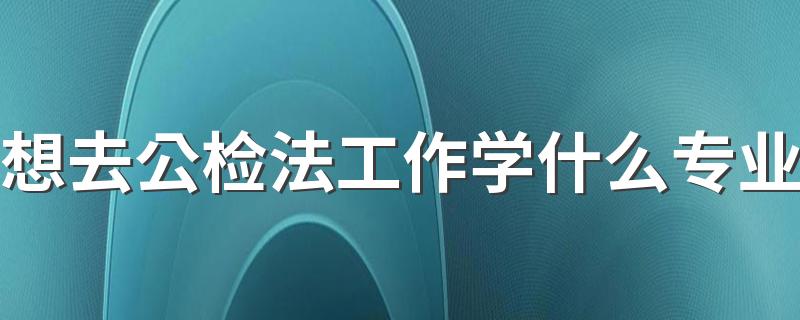 想去公检法工作学什么专业 哪些专业才能考