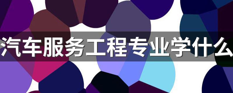 汽车服务工程专业学什么 就业方向有哪些