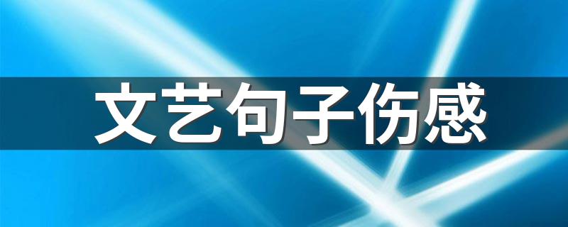 文艺句子伤感 有关爱情的文艺句子推荐