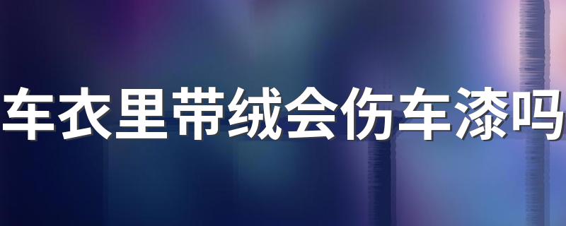 车衣里带绒会伤车漆吗 原来是这样