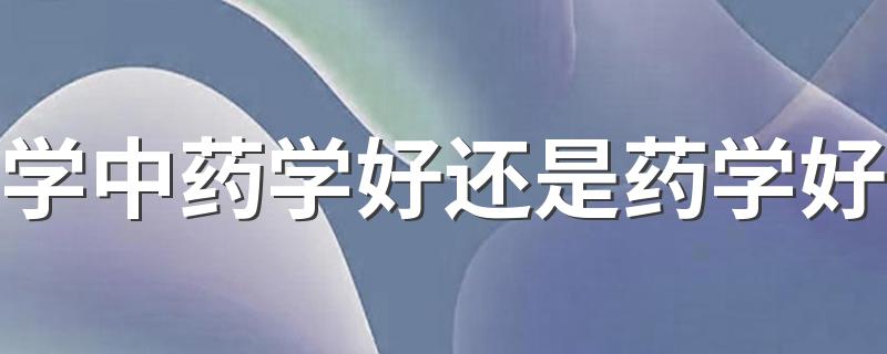 学中药学好还是药学好 哪个发展前景更好