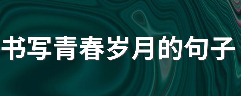 书写青春岁月的句子 有关岁月的句子示例