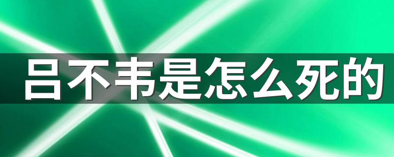 吕不韦是怎么死的 吕不韦简介