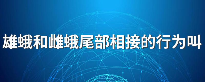 雄蛾和雌蛾尾部相接的行为叫做什么 雄蛾和雌蛾尾部相接的行为叫做交配